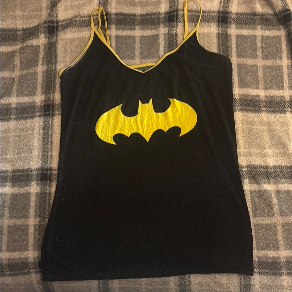 Black and Yellow Batman Women's Sleep Top